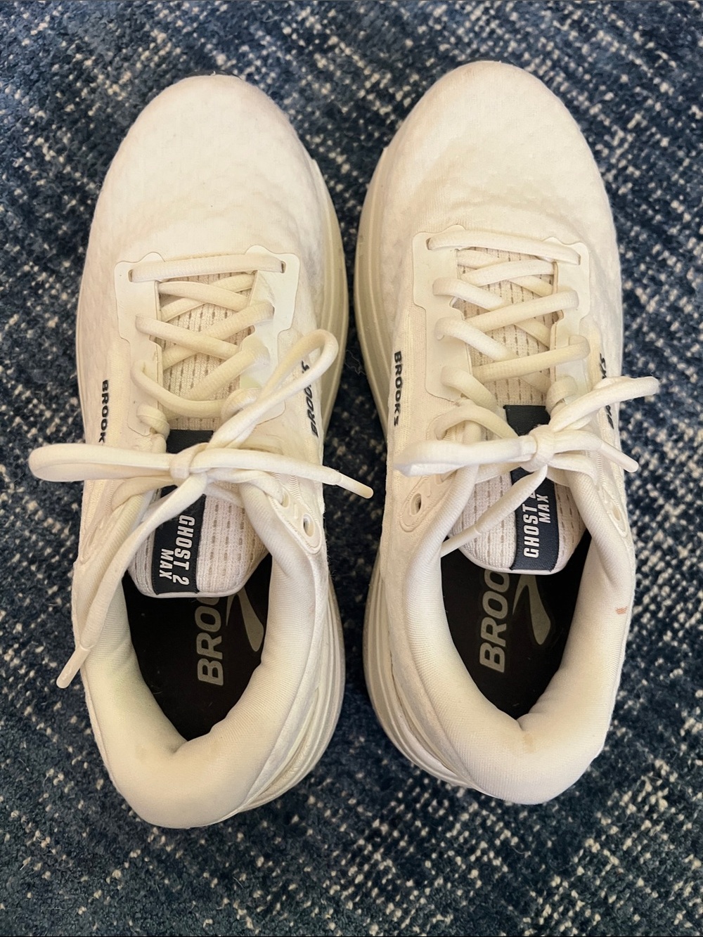 Brooks Ghost 12 White Athletic Running Shoes